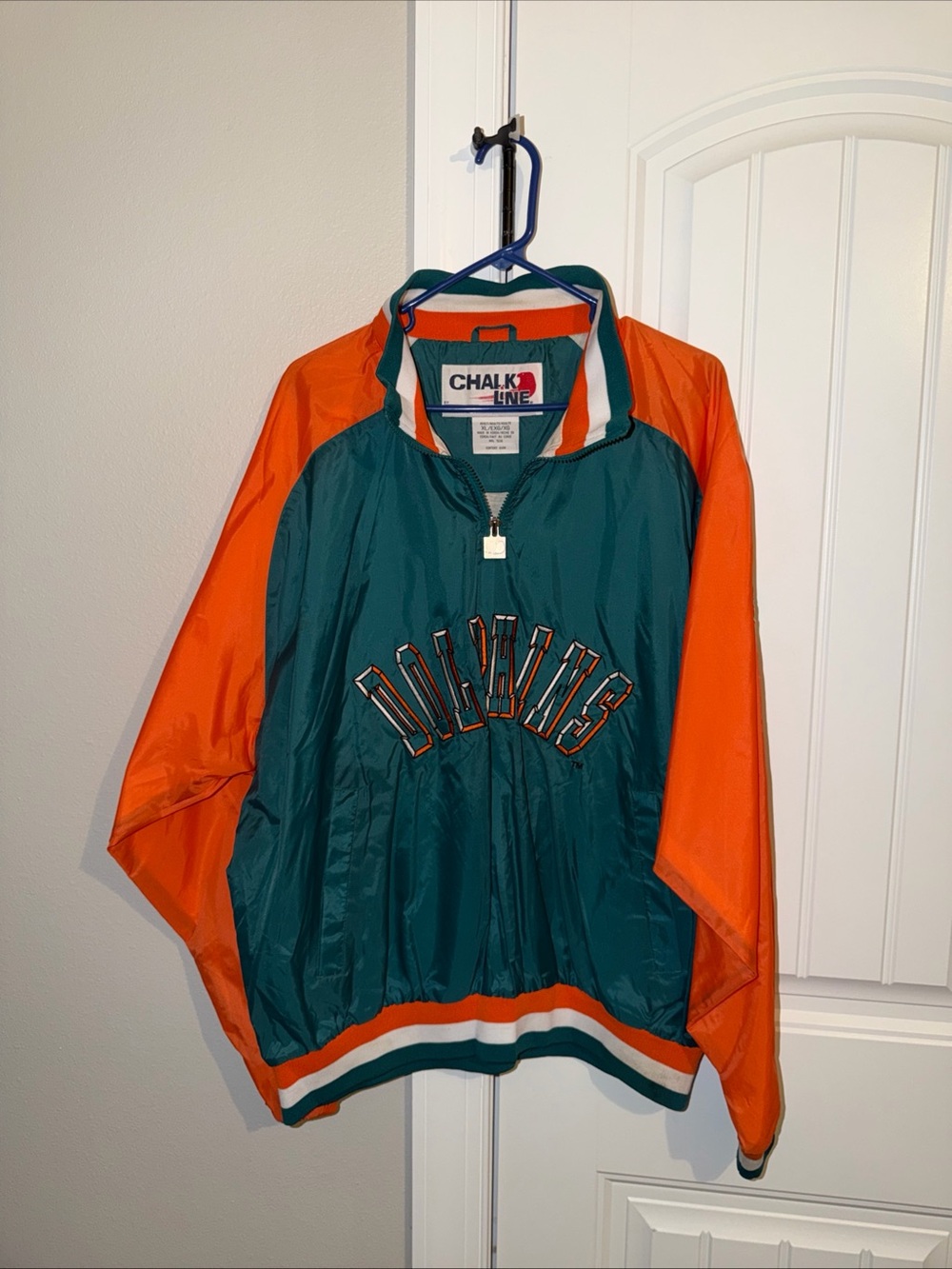 Men’s Vintage Teal & Orange Pullover Jacket - Miami Dolphins